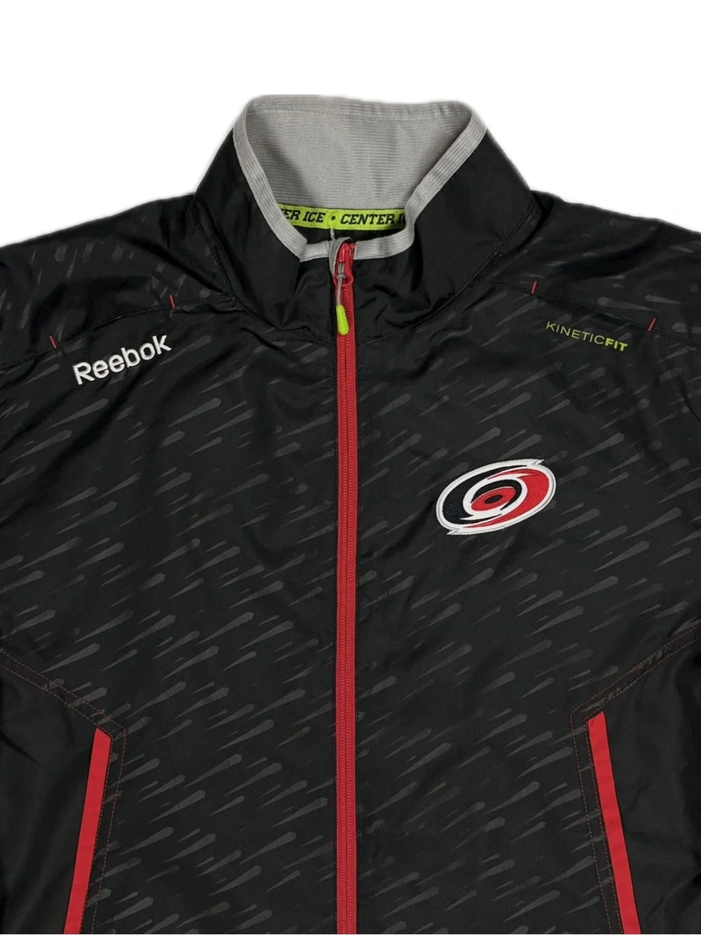 Reebok NHL Carolina Hurricanes Center Ice Kinetic Fit Zip Windbreaker Men Medium